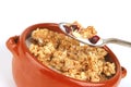 Pot full of granola with nuts Royalty Free Stock Photo