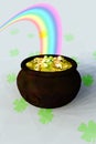 Pot of Gold at the End of the Rainbow Royalty Free Stock Photo