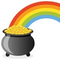 Pot of Gold at the End of the Rainbow Royalty Free Stock Photo