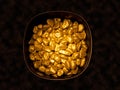Pot of gold nuggets Royalty Free Stock Photo