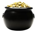 Pot of gold nuggets Royalty Free Stock Photo