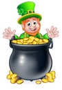 Pot of Gold Saint Patricks Day Leprechaun Royalty Free Stock Photo