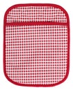 Pot holder lovely red and white plaid with pocket Royalty Free Stock Photo