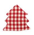 Pot holder lovely red and white shaped as conifer Royalty Free Stock Photo