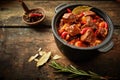 Pot of hungarian goulash Royalty Free Stock Photo