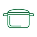 Pot icon. Drop shadow pot icon. Kitchen utensil