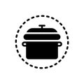 Black solid icon for Pot, kitchenware and tagine