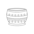 Pot, jug with ornaments. Ukrainian symbols Royalty Free Stock Photo