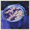 Pot of lowcountry seafood boil