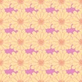 Pot Marigold Vector Repeat Pattern