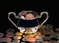 Pot with money Royalty Free Stock Photo