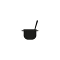 pot and pans vector icon with lid for cooking and serving food eps10 Royalty Free Stock Photo