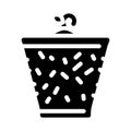 pot peat glyph icon vector illustration Royalty Free Stock Photo