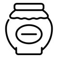 Pot pickle icon, outline style