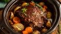 Pot Roast with Vegetables in a Slow Cooker