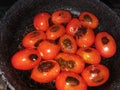 Pot Roasting Tomatoes for Tomatoes Choka Royalty Free Stock Photo