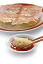 Pot stickers , gyoza , japanese food Royalty Free Stock Photo