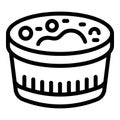 Pot street soup icon outline vector. Snack food