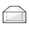 pot terrarium glass cartoon vector illustration Royalty Free Stock Photo
