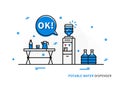 Potable water dispenser vector illustration