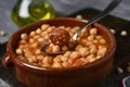 Potaje de garbanzos, spanish chickpeas stew Royalty Free Stock Photo