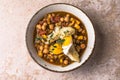 Potaje de vigilia - Chickpea stew with spinach and cod. Typical spanish food for Easter holidays. Chickpea stew with spinach Royalty Free Stock Photo