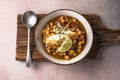 Potaje de vigilia - Chickpea stew with spinach and cod. Typical spanish food for Easter holidays. Chickpea stew with spinach Royalty Free Stock Photo