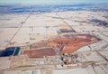 A potash mine viewed from heights of an airplane Royalty Free Stock Photo