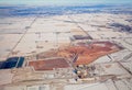 A potash mine viewed from heights of an airplane