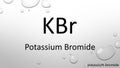 Potassium bromide chemical formula on waterdrop background Royalty Free Stock Photo