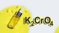 Potassium Chromate powder with chemical formula K2CrO4