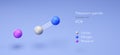 potassium cyanide molecule, molecular structures, colorless salt, 3d model, Structural Chemical Formula and Atoms with Color