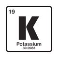 Potassium element icon Royalty Free Stock Photo
