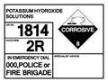 Potassium hydroxide Solution UN1814 Symbol Sign, Vector Illustration, Isolate On White Background Label. EPS10