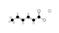 potassium sorbate molecule, structural chemical formula, ball-and-stick model, isolated image preservative e202