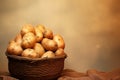 Potato Basket Vintage Country Kitchen Royalty Free Stock Photo