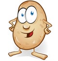 Potato cartoon isolated