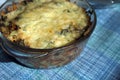 Potato casserole with cheese in pots Royalty Free Stock Photo