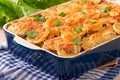 Potato casserole with meat and mushrooms Royalty Free Stock Photo