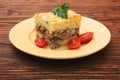 Potato casserole with meat Royalty Free Stock Photo