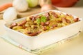 Potato casserole with sausage Royalty Free Stock Photo