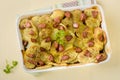 Potato casserole with sausage Royalty Free Stock Photo