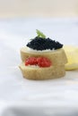 Potato and caviar canap s Royalty Free Stock Photo