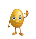 Potato character with saying hi pose Royalty Free Stock Photo