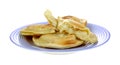 Potato Cheddar Cheese Pastries Plate Front View Royalty Free Stock Photo