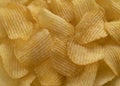 potato chips macro for background Royalty Free Stock Photo