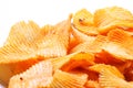 Potato chips background Royalty Free Stock Photo