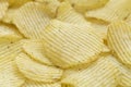 Potato chips background close up Royalty Free Stock Photo