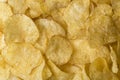 Potato chips background close-up Royalty Free Stock Photo