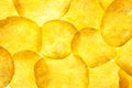 Potato Chips Background / Crisps / Macro Royalty Free Stock Photo